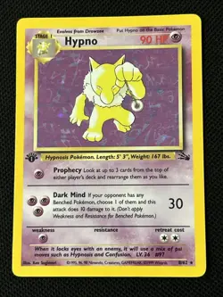 Pokemon Hypno 8/62 (1st Edition) Fossil Holo *Near Mint* - Image 1