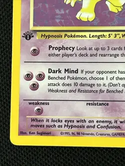 Pokemon Hypno 8/62 (1st Edition) Fossil Holo *Near Mint* - Image 2