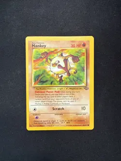 Mankey 55/64 - Jungle - Regular - Unlimited - WOTC - Pokemon TCG - LP - Image 1