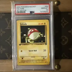 Pokemon 2000 Rocket Voltorb 1st Edition PSA 10 - Image 1