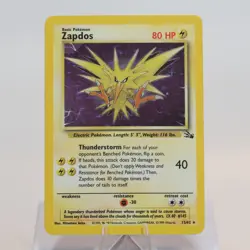 Pokemon TCG - Zapdos 15/62 Fossil Holo Rare WOTC - EXC/NM - Image 2
