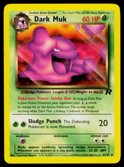 Dark Muk Unlimited #41/82 Uncommon Pokemon Team Rocket MP - Image 1