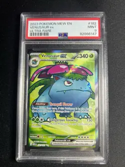 PSA 9 🌟 MINT Pokemon TCG Venusaur ex 182/165 Scarlet & Violet 151 Ultra Rare - Image 1