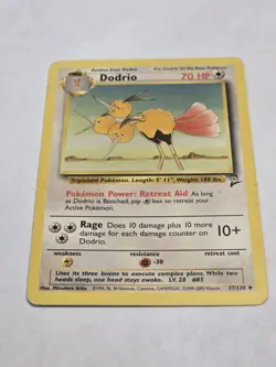 Dodrio 037/130 Base Set 2 Regular Pokemon TCG 2000 Wizards - Image 1