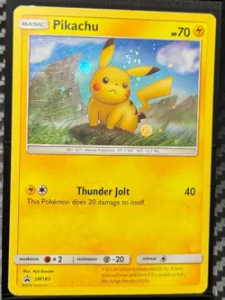 Pikachu - SM183 - Sun & Moon - Cosmos Holo Black Star Promo - LP Pokemon Card - Image 3