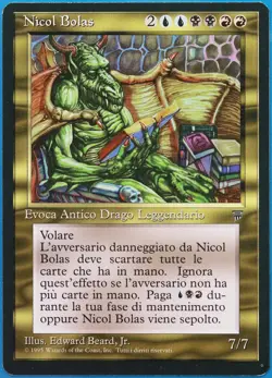 Nicol Bolas Legends (ITALIAN) NM Blue Black Red Rare CARD (513020) ABUGames - Image 1