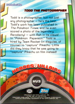 Topps Pokemon Trading Card TV Animation Edition Todd HV3 - Image 2