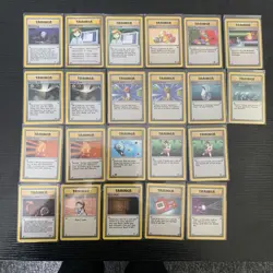 Pokemon TCG Vintage Trainer Card Lot, Base Set, Fossil, Jungle, 22 Cards, LP-NM - Image 1