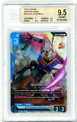 BGS GEM MINT 9.5 Gundam GD01-001 Newtype Rising - Gundam Card Game (2025) - Image 1