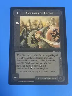 Middle Earth CCG 1995 - CORSAIRS OF UMBAR - BLACK BORDER NON PLAYED - Image 1