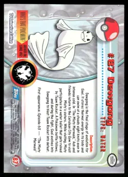 Pokemon Cards Dewgong #87 Topps Trading Cards Series 2 NM *3 - Image 2