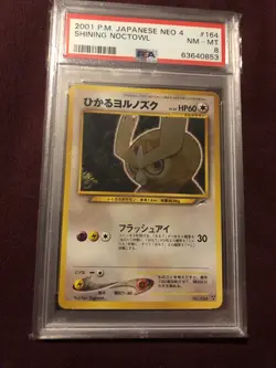 PSA 8 NEAR MINT Shining Noctowl No.164 Neo 4 Destiny Pokemon Card Japanese 2001 - Image 2