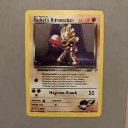 Rocket's Hitmonchan (11/132) Holo Gym Heroes Pokemon - LP/MP - Image 1