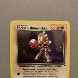 Rocket's Hitmonchan (11/132) Holo Gym Heroes Pokemon - LP/MP - Image 2