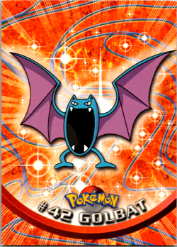 Pokemon TOPPS TV Animation Series 1 Golbat #42 Non Holo - Image 1