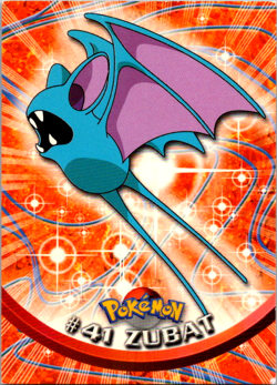 Zubat 41 Pokemon Topps Series 1 TV Animation Edition Blue Logo Non-Holo - Image 1