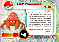 1999 Topps Pokemon Series 1 - Parasect Non Holo MP - Image 2