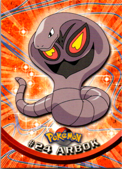 Arbok #24 Topps Series 1 Non-Holo Blue Logo Pokemon TCG NM - Image 1