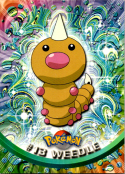 Weedle #13 Topps Series 1 Non-Holo Blue Logo Pokemon TCG NM - Image 1