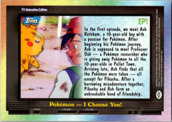 LP! Pokemon Topps EP1 Pokemon - I Choose You! TV Anim Blue Logo NON HOLO - Image 2