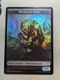 Token - Phyrexian Germ & Phyrexian Mite - MTG - ONC 023 & ONE 011 - FOIL - Image 1