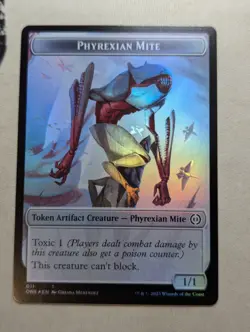 Token - Phyrexian Germ & Phyrexian Mite - MTG - ONC 023 & ONE 011 - FOIL - Image 2