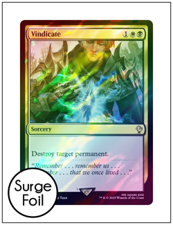 1x Vindicate, Surge Foil, Final Fantasy, Magic MTG NM - Image 1