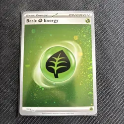 Pokemon Card TCG Energy 001 151 Basic Grass Energy Cosmos Holo Near Mint - Image 1