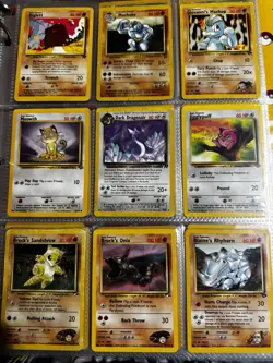 Vintage Pokemon Binder Collection Lot Wotc 50 Cards Holos English Damaged Hp-Lp - Image 5