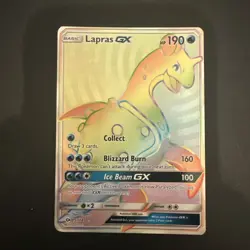 Pokemon Card - Lapras GX Sun & Moon Base Set 151/149 Secret Rare NM Grader 👀 - Image 1