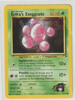 POKEMON GYM HEROES - ERIKA'S EXEGGCUTE CARD 77/132 NM - FREE P&P - Image 1