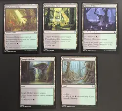 MTG Magic Set of 5 Golgari Dual Lands Commander Deck Staples Black Green Mana - Image 1