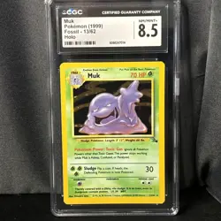 Muk 13/62 Holo Rare Fossil Set 1999 Vintage Pokemon TCG CGC 8.5 NM/MINT+ - Image 1