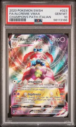 Pokemon PSA 10 Alcremie Vmax #023 Full Art Futuri Campioni 2020 Italiano - Image 2