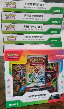 Pokemon TCG First Partner Illustration Collection Series 1 In Hand Fast Ship - Image 1