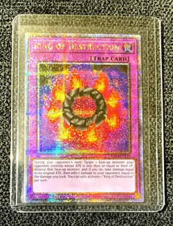 Ring of Destruction Secret Rare 1st Edition YuGiOh NM - Image 1