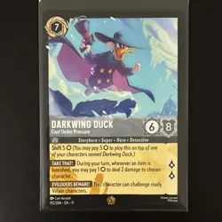 DuckTales Darkwing Duck-Cool Under Pressure Character 192/204 Lorcana TCG - Image 1