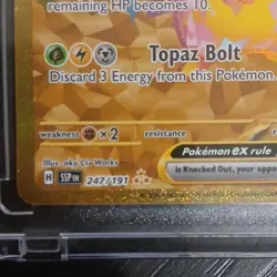Pokemon Pikachu ex Hyper Rare Full Art Holo 247/191 Sv08 Surging Sparks Card - Image 3