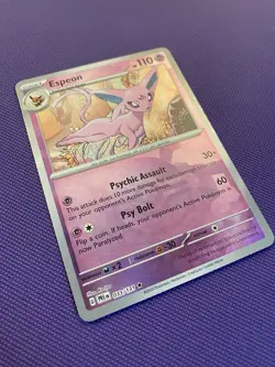 Espeon 033/131 Poke Ball Reverse Holo Prismatic Evolutions Pokemon Card NM - Image 2