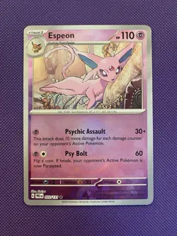 Espeon 033/131 Poke Ball Reverse Holo Prismatic Evolutions Pokemon Card NM - Image 3