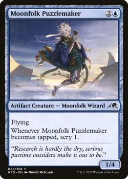 x1 Moonfolk Puzzlemaker NEO MTG 68/302 FOIL COMMON M/NM 1x - Image 1