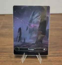 L 0369 Swamp GALAXY FOIL BORDERLESS Full Art Land Edge of Eternities MTG Card NM - Image 1