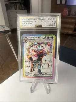 2025 POKEMON SVP EN-SV BLACK STAR PROMO #176 UMBREON EX AGS 10 GEM MINT - Image 1