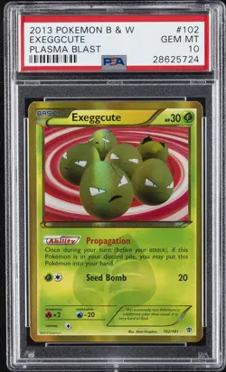 2013 POKEMON B&W PLASMA BLAST #102 EXEGGCUTE PSA 10 - Image 1