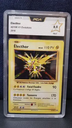 Carte Pokemon 42/108 ELECTHOR Rare Holographique XY Evolutions Etat MINT PCA 9.5 - Image 1