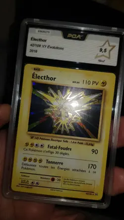 Carte Pokemon 42/108 ELECTHOR Rare Holographique XY Evolutions Etat MINT PCA 9.5 - Image 3