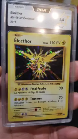 Carte Pokemon 42/108 ELECTHOR Rare Holographique XY Evolutions Etat MINT PCA 9.5 - Image 4