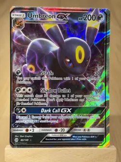 Umbreon GX #80/149 | Full Art Ultra Rare Holo Sun & Moon 2017 Pokemon TCG - Image 1