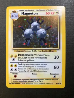 Pokemon [GERMAN] Magneton Base Set 9/102 Unlimited Holo Rare NM Nice! - Image 1
