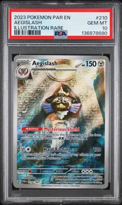 Pokemon Paradox Rift Aegislash 210 PSA 10 - Image 1